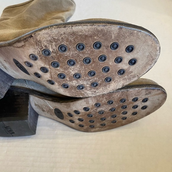 AGL Boots Size 37 US Size 7 Tan Suede Leather Pull On Casual Classic - Picture 12 of 15